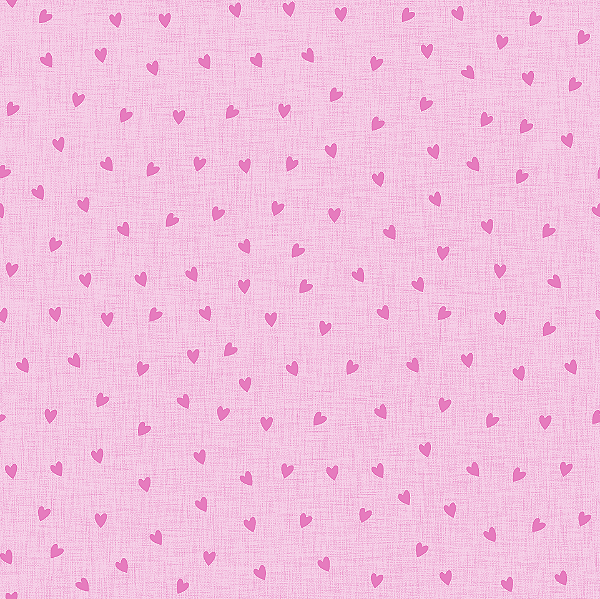 Tricoline 100% Algodão - Linha Criativa Coração Rosa