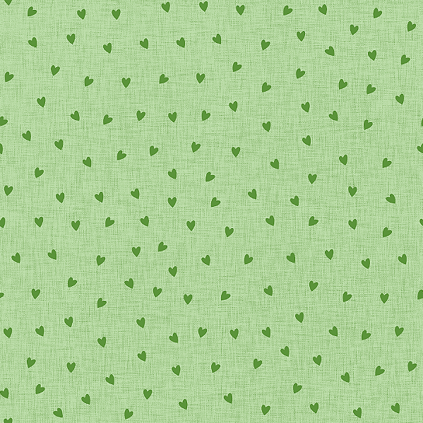 Tricoline 100% Algodão - Linha Criativa Coração Verde Cana