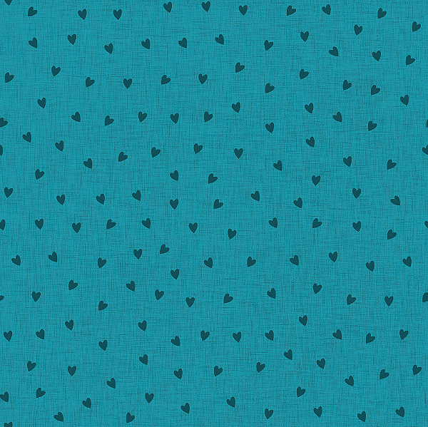 Tricoline 100% Algodão - Linha Criativa Coração Tiffany