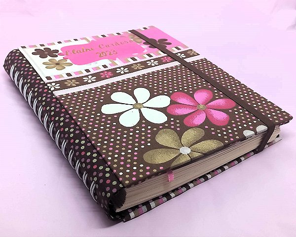 Agenda 2026 Diária Média Wire-o Embutido V.2 Lombada Especial Patch Floral