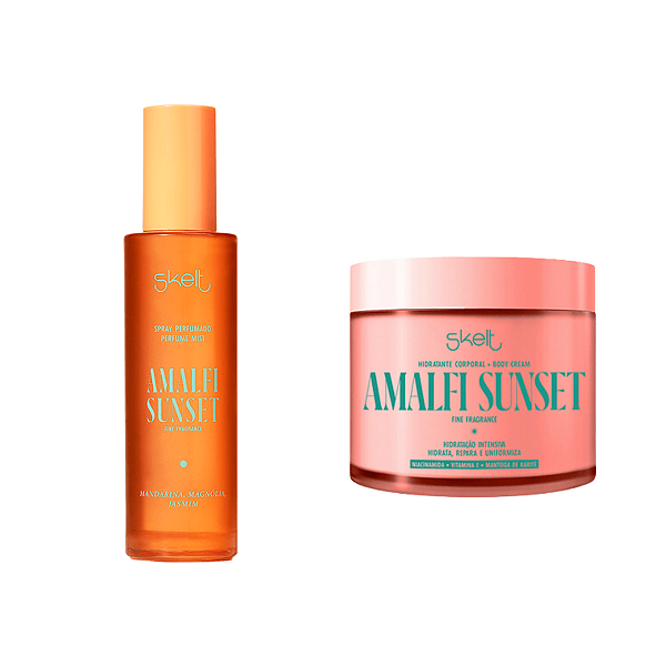 Kit Amalfi Sunset Creme Corporal e Perfume Mist Body Splash - Skelt