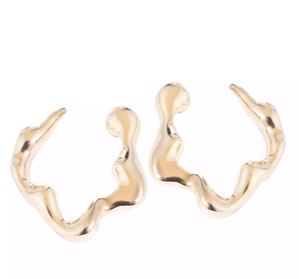 Brinco Redondo Round Chaos Dourado