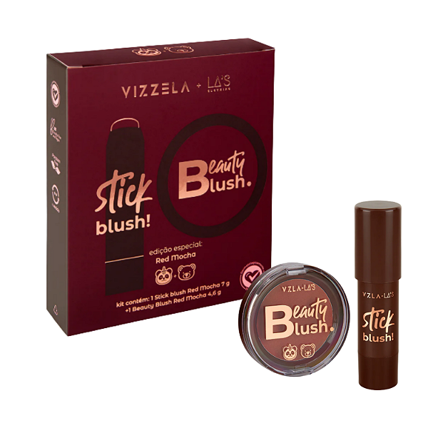 Kit Blushes Red Mocha Vizzela + La's