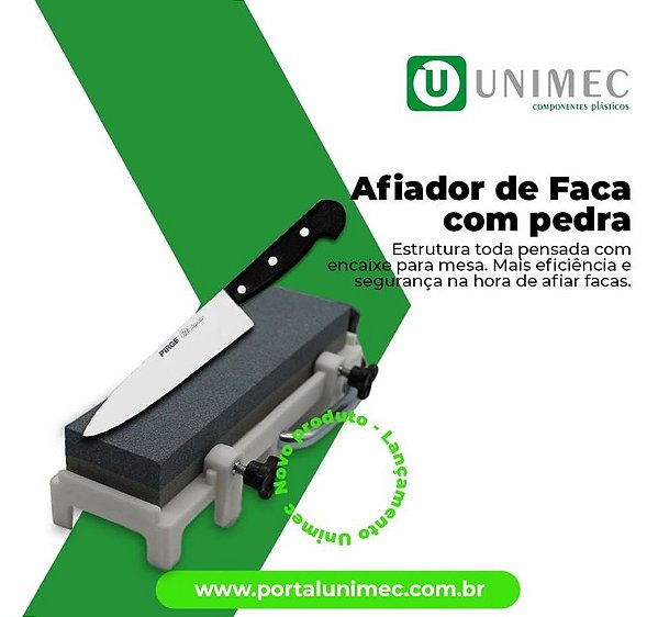 SUPORTE DE AFIAR FACA COM PEDRA