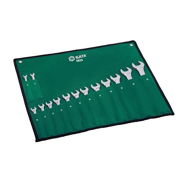 JOGO DE CHAVES COMBINADA 8 A 24 MM SATA 14PC