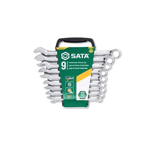 JOGO DE CHAVES COMBINADA SATA 8 A 19 MM