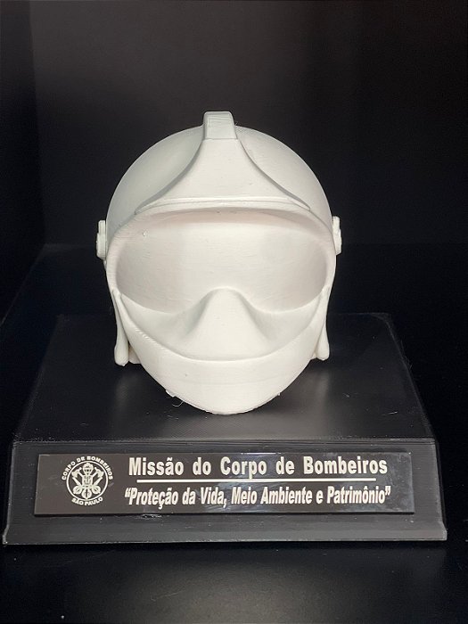 Capacete decorativo Branco/Preto