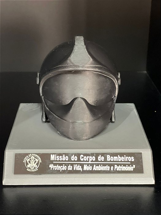 Capacete decorativo Preto/Prata