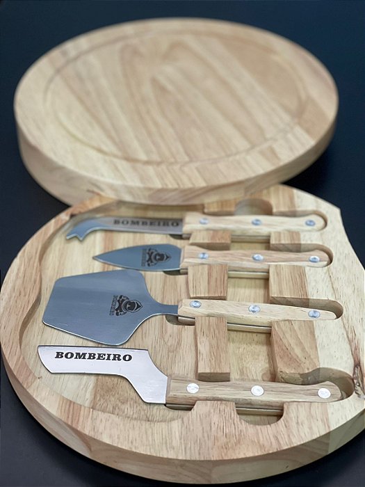 Kit Tábua de queijos e frios 5 peças personalizado