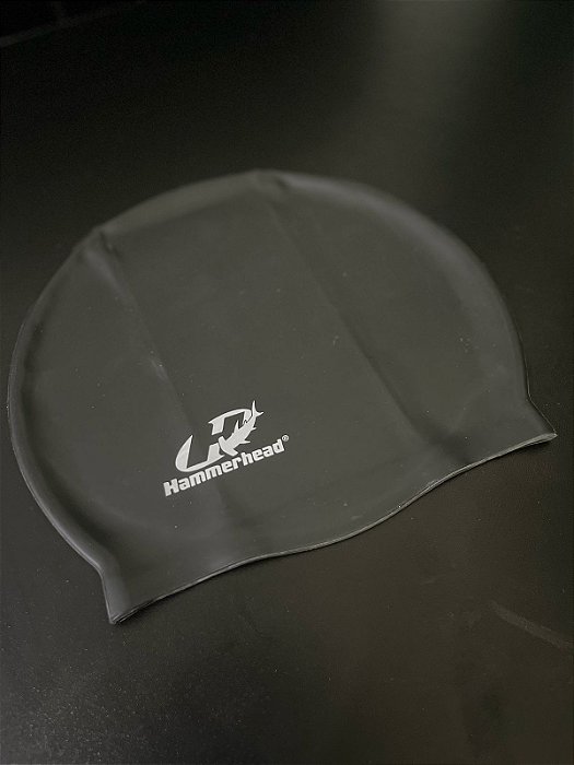 Touca de silicone natação preta