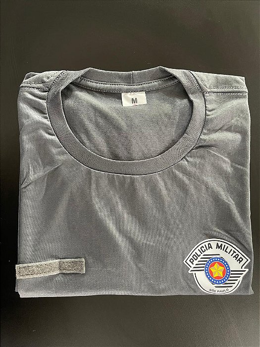 Camiseta cinza Padrão PM