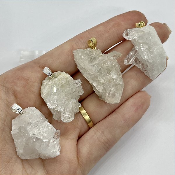 Pingente Drusa de Cristal de Quartzo