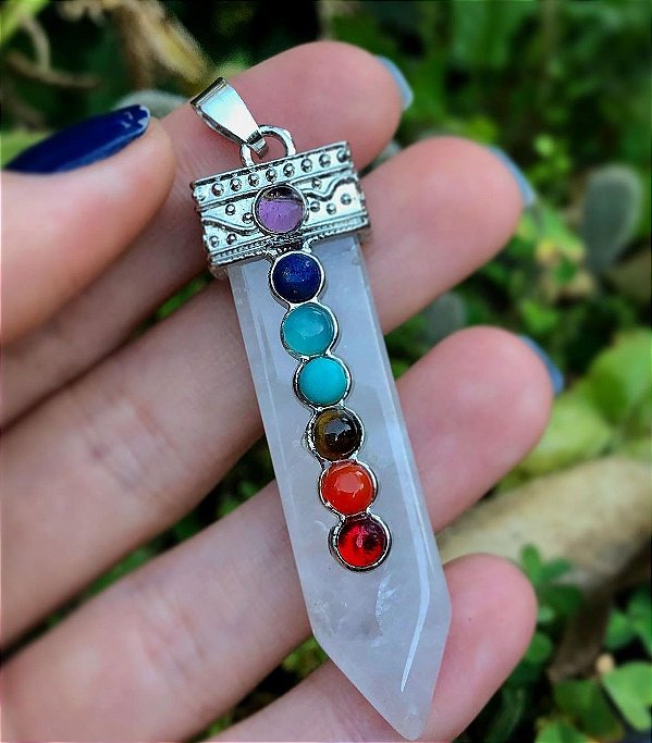 Pingente Chakras - Quartzo Branco