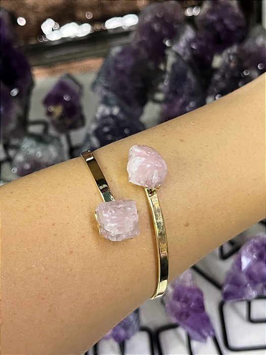 Bracelete de Quartzo Rosa