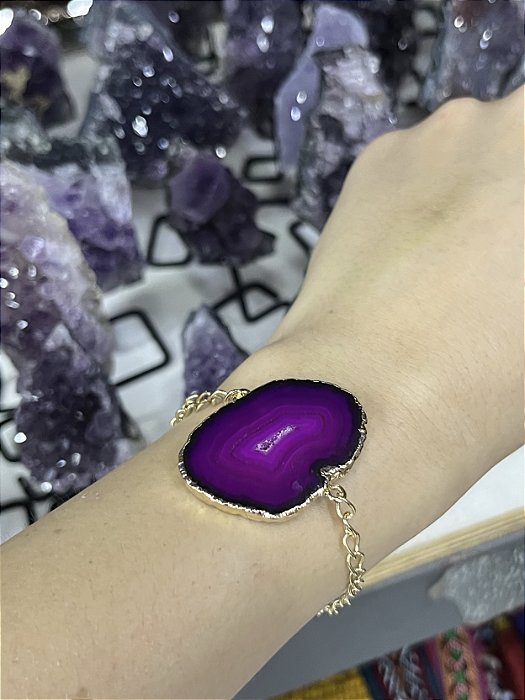Bracelete de Ágata Rosa