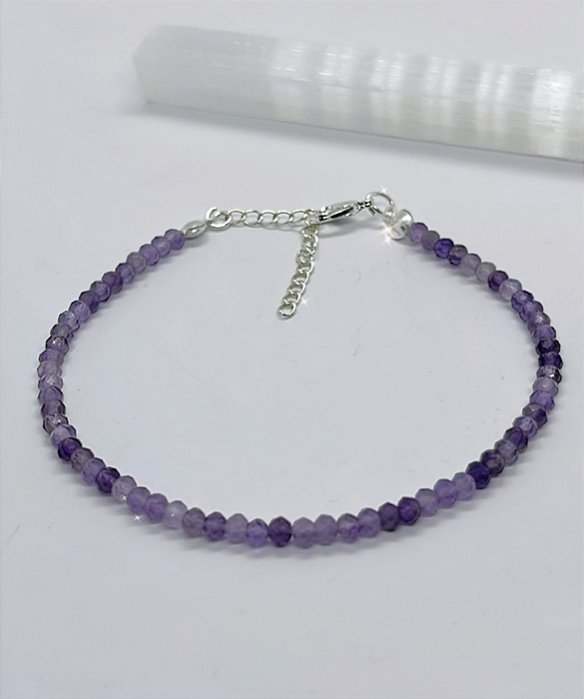 Pulseira Ametista facetada - 4mm