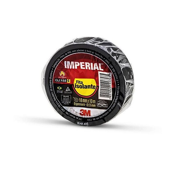 Fita Isolante Imperial Slim 18mm Rolo com 10 metros