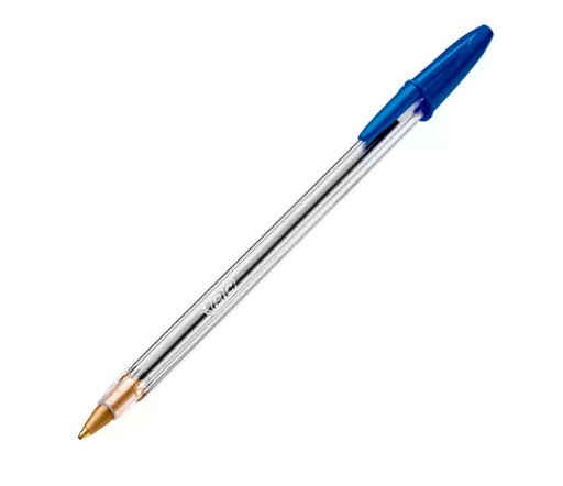 Caneta Esferográfica BIC Cristal Original Dura Mais, Azul Ponta Média de 1.0mm - CX 50 UN
