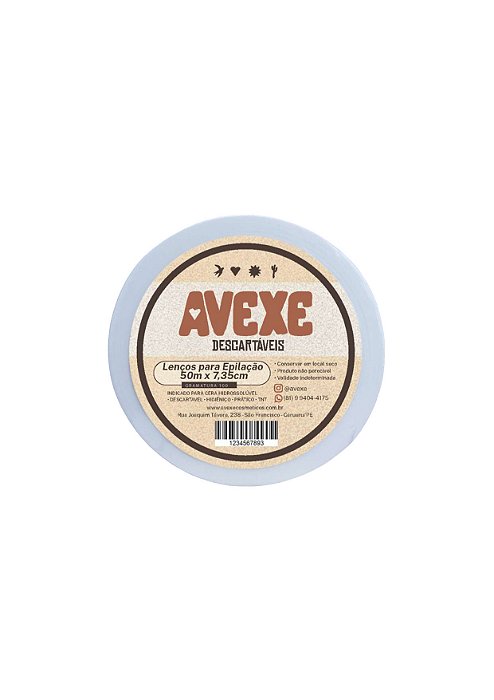 Lenço p/ depilação AVEXE  rolo 50x7,35 gramatura 100 br