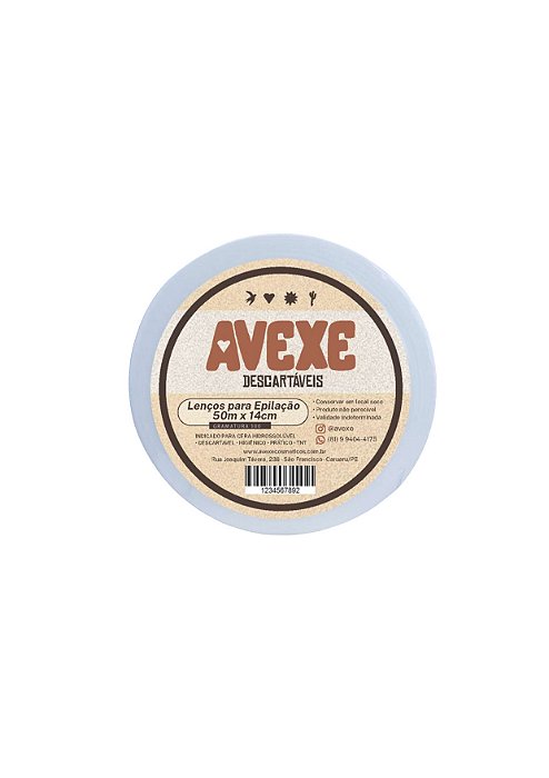 lenço para depilação AVEXE rolo 50x14 gramatura 100 br