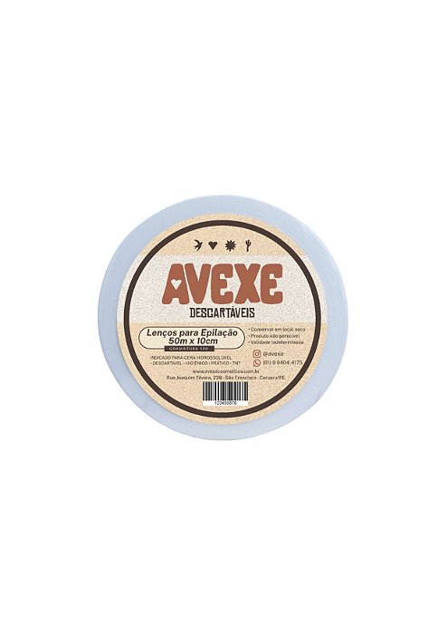LENÇO PARA DEPILAÇÃO AVEXE ROLO 50X10 GRAMATURA 100