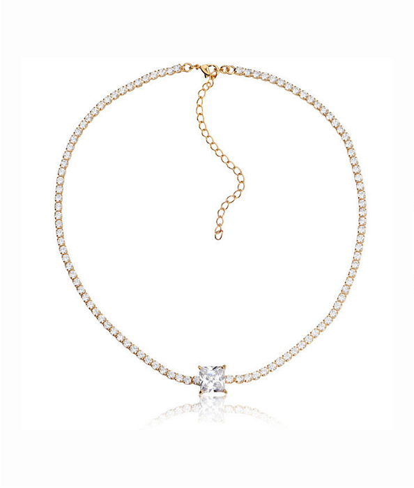 Choker Riviera com Zircônia Quadrada Maior