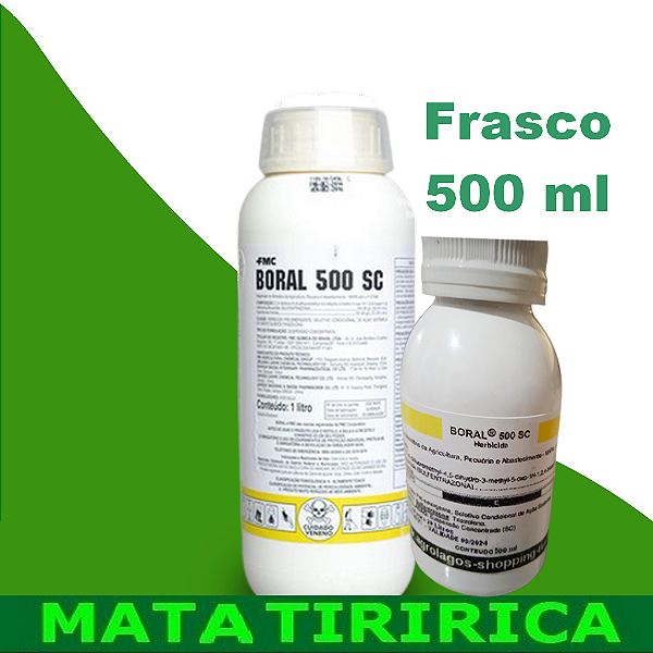 Herbicida Boral 500 SC Frasco 500 ml - Sulfentrazona Veneno Mata Mato seletivo para gramas e jardins
