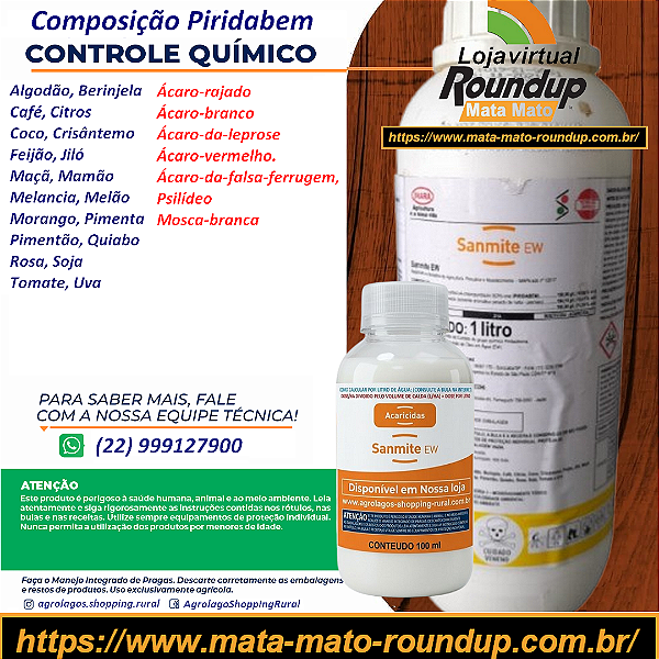Acaricida Sanmite Fracionado 100 ml - Composição Piridabem