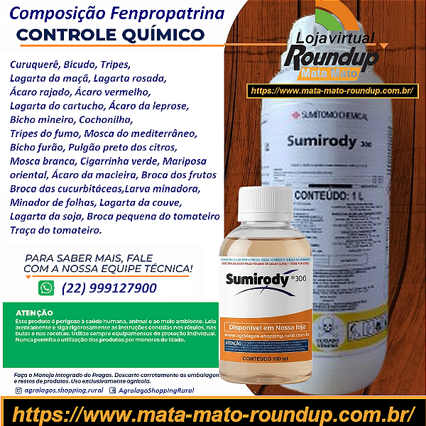 Acaricida Sumirody 300 Fracionado 100 ml - Composição Fenpropatrina