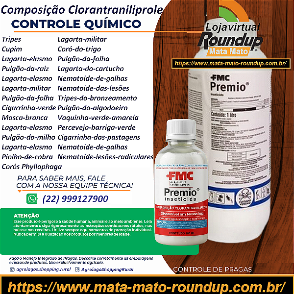 Inseticida Prêmio Fracionado 100 ml - Clorantraniliprole