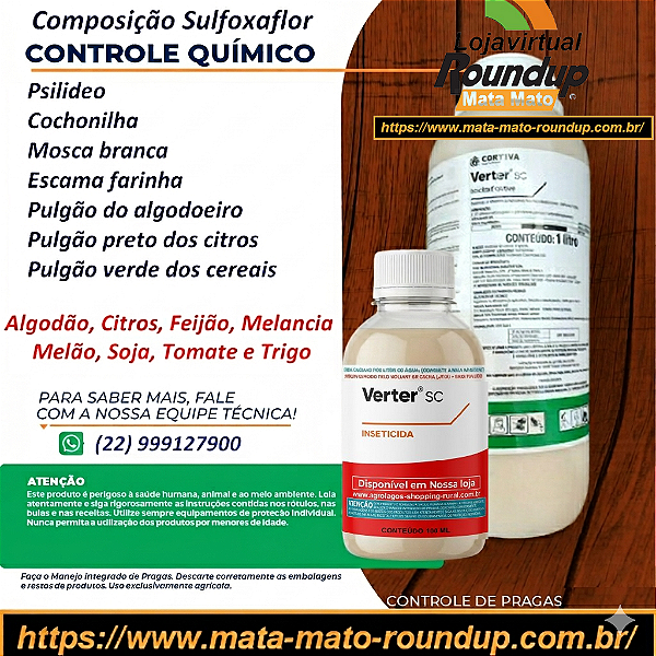Inseticida Verter Fracionado 100 ml - Composição Sulfoxaflor