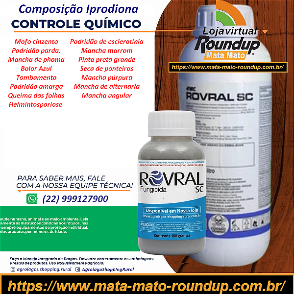 Fungicida Rovral Fracionado 100 ml - Composição Iprodiona