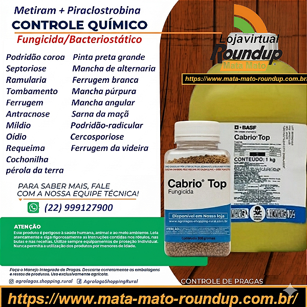 Fungicida Cabrio Top Fracionado 100 gr - Composição Metiram + Piraclostrobina