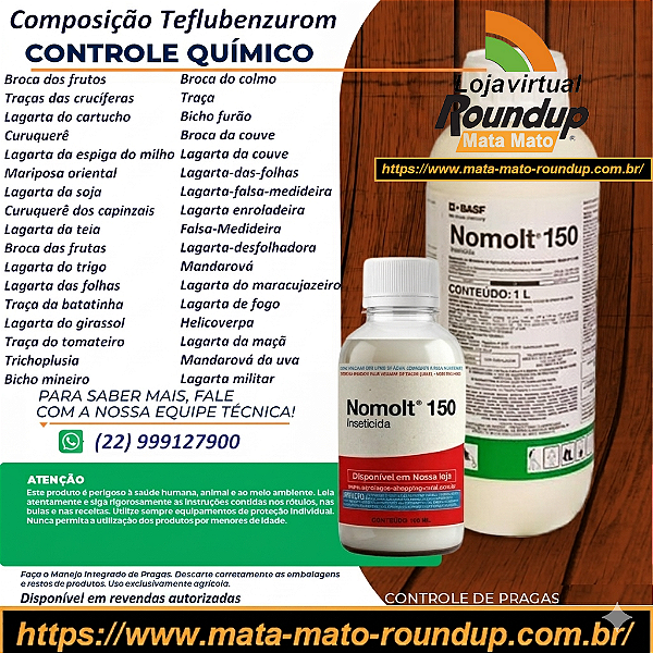 Inseticida Nomolt 150 Fracionado 100 ml - Composição Teflubenzurom