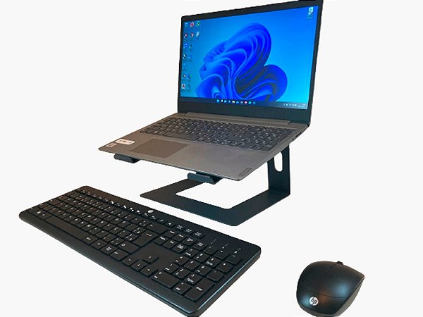 Suporte De Laptop Notebook Elevado Stand Preto 14 Ate 17 Polegadas
