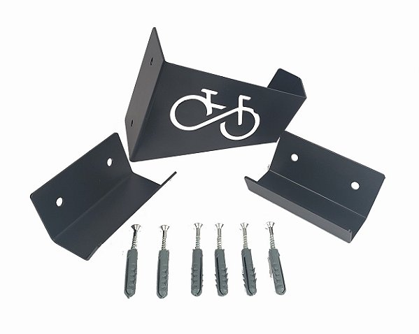 SUPORTE HORIZONTAL DE BICICLETA PRETO
