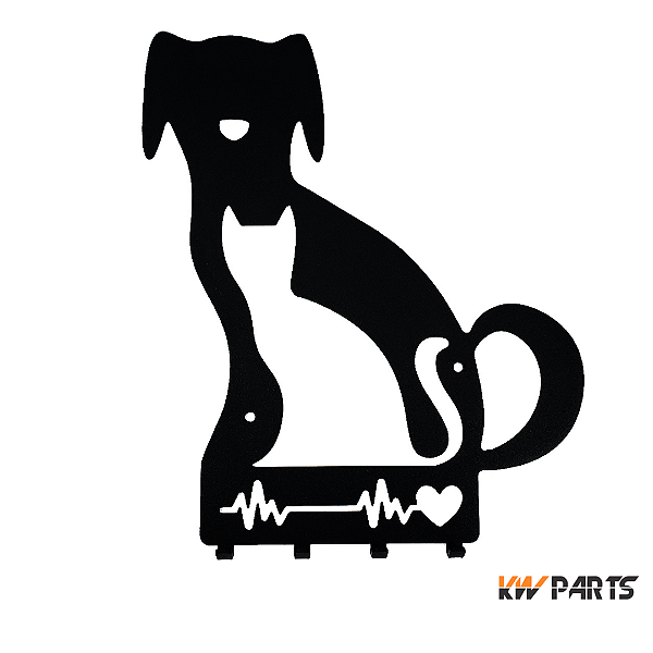 Porta Chaves De Parede Decorativo Pet Cachorro E Gato