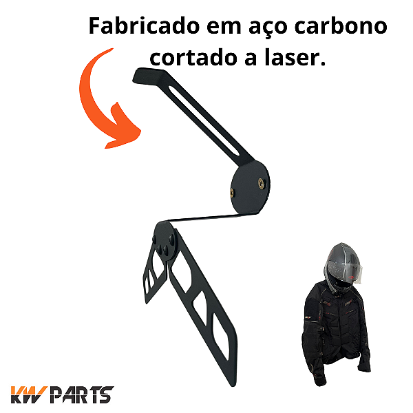 Suporte Para Capacete Jaqueta Macacão De Parede Motociclista