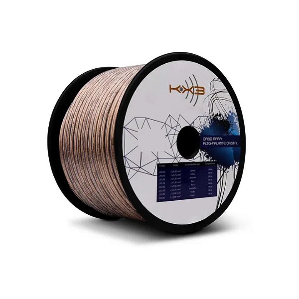 Fio Paralelo Cristal/Azul KX3 - 2X1,50- 100MT