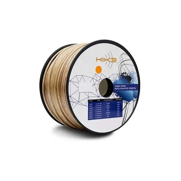 Fio Paralelo Cristal/ Laranja KX3 - 2X0,50 - 100MT