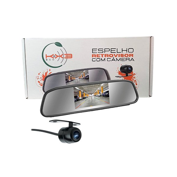 Retrovisor LCD 4.3″ C/ Câmera 2×1 – ECO