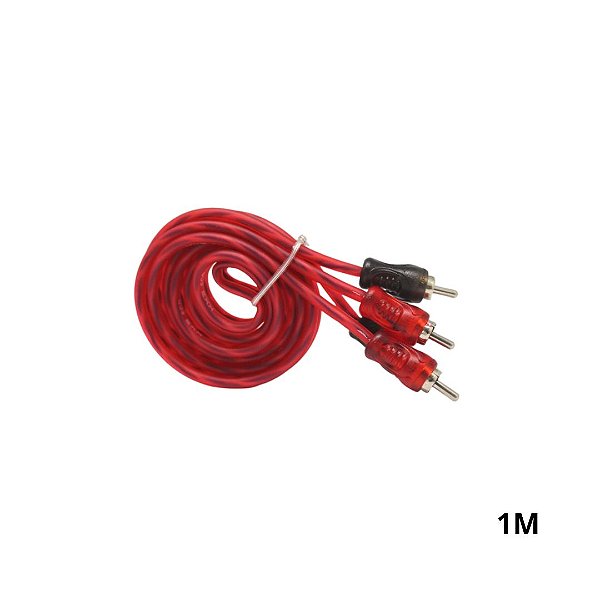 Cabo Rca KX3 Eco Injetado Vermelho Flexível - 1 Metro