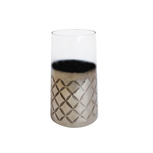 Vaso Vidro Decorativo Espelhado