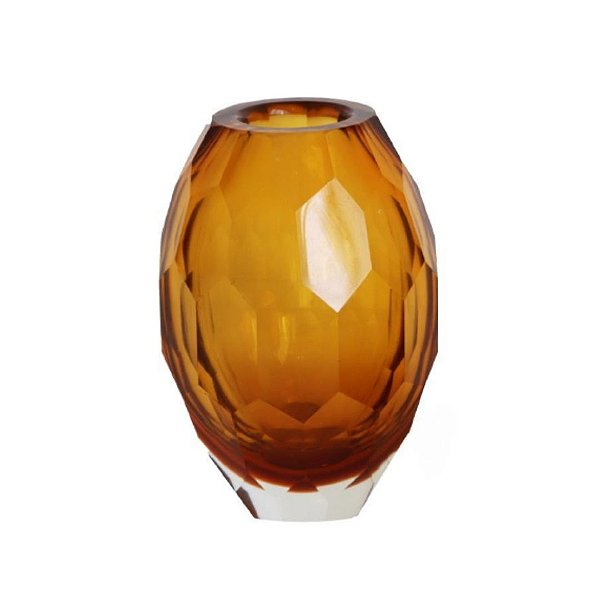 Vaso Decorativo Geométrico Ambar Médio