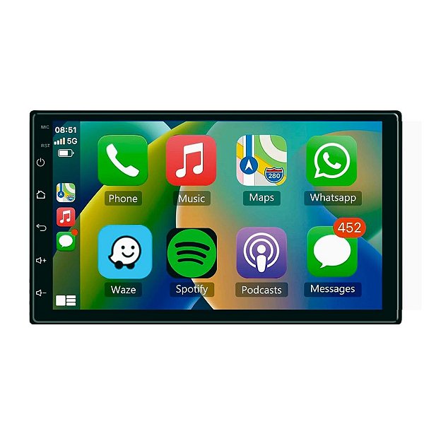 Central Multimídia Carplay Android 7 2din Ahd Espelhamento Sem Fio - KRC3100