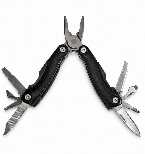 Alicate Canivete Multifuncional Inox Militar Pequeno Preto