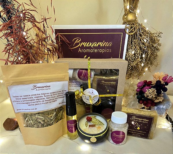 KIT Energias | Ritual Mágico Com Intenções + óleos essenciais + Florais de Saint Germain