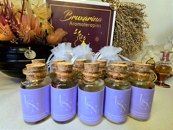 10 Mini Óleos de Massagem Personalizado com Óleos Essenciais e Florais de Saint Germain