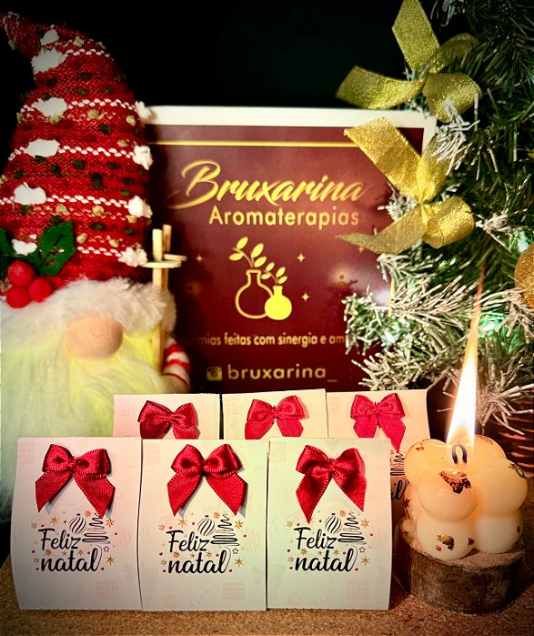 Mini Vela Bubble com Folhas de Ouro | Especial de Natal