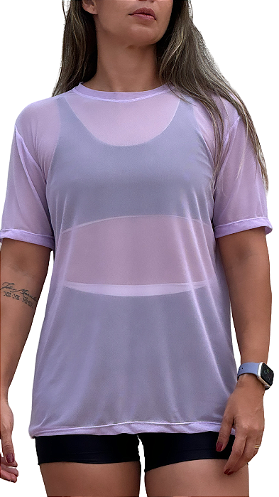 Blusa tule lavanda